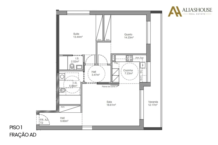 Apartamento T2 para Venda em Leiria, Pousos, Barreira e Cortes Planta 1