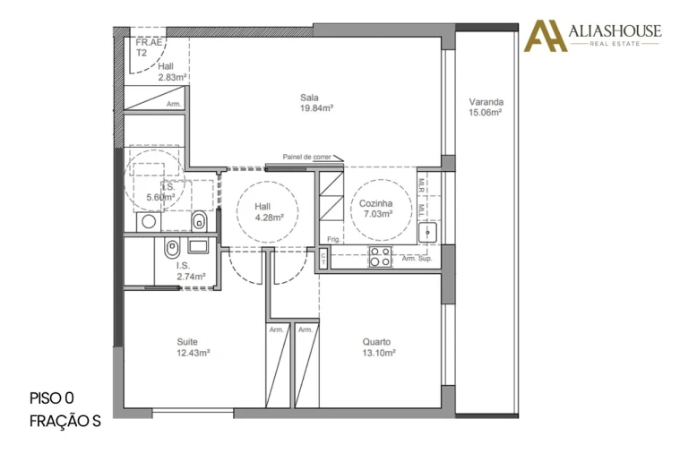 Apartamento T2 para Venda em Leiria, Pousos, Barreira e Cortes Planta 1