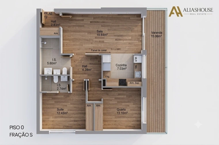 Apartamento T2 para Venda em Leiria, Pousos, Barreira e Cortes Planta 2