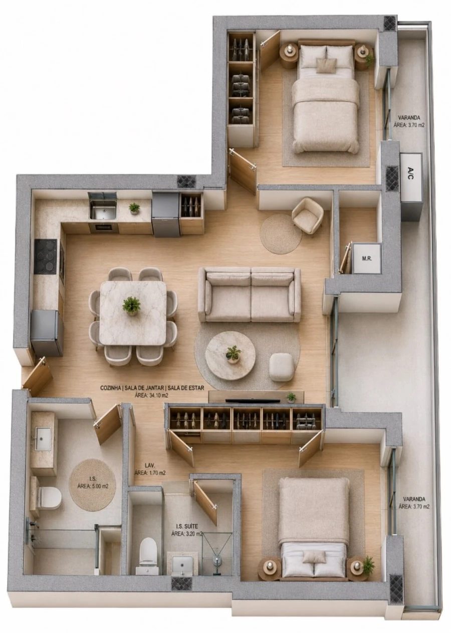 Apartamento T2 para Venda em Oliveira do Douro Planta 1