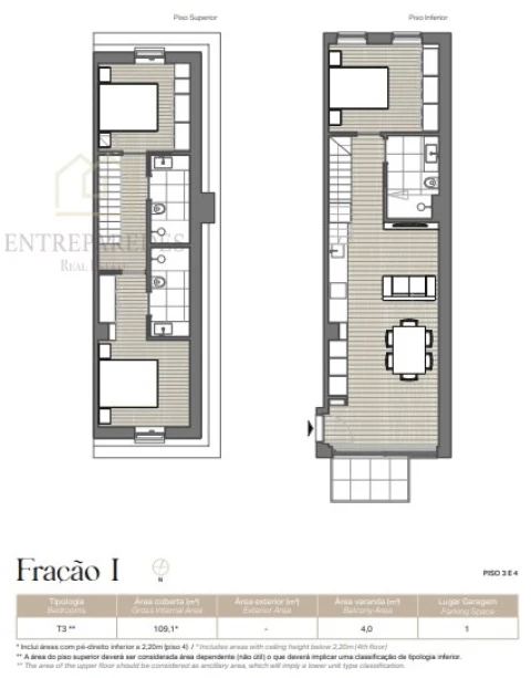 Apartamento T3 para Venda em Lordelo do Ouro e Massarelos
