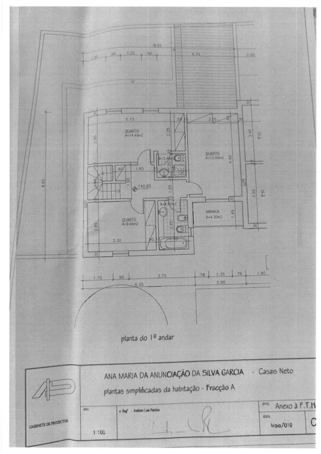 Moradia T3 para Venda em Santa Barbara Planta 5