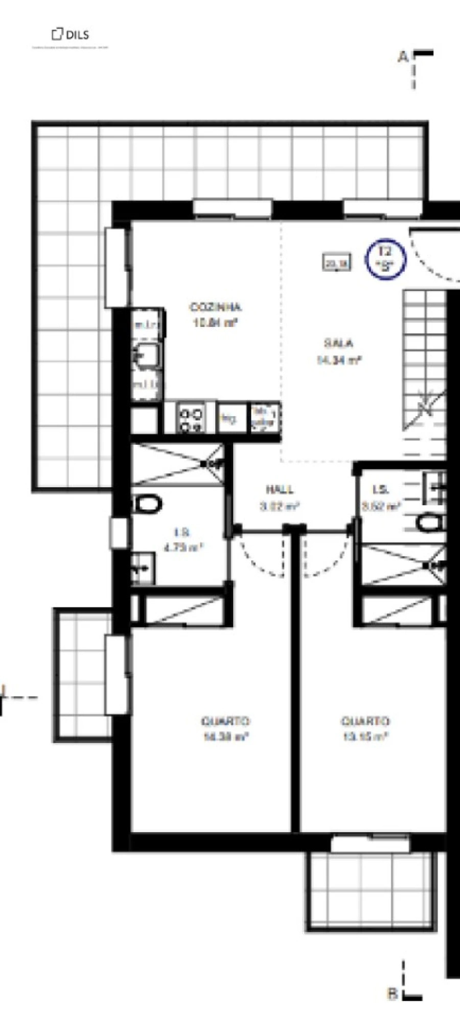 Apartamento T2 para Venda em Tavira (Santa Maria e Santiago) Planta 1