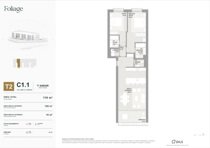 Apartamento T2 para Venda em Aldoar, Foz do Douro e Nevogilde Planta 1