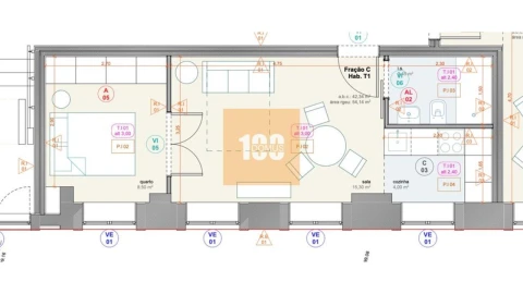Apartamento T1 para Venda em Cedofeita, Santo Ildefonso, Sé, Miragaia, São Nicolau e Vitória