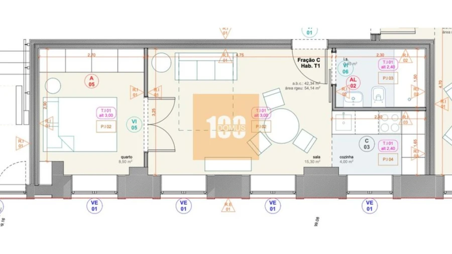 Apartamento T1 para Venda em Cedofeita, Santo Ildefonso, Sé, Miragaia, São Nicolau e Vitória Foto 23