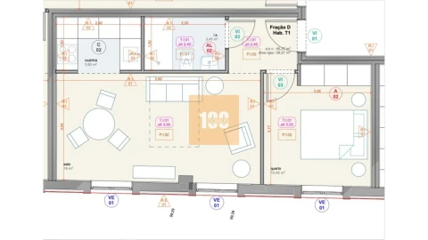 Apartamento T1 para Venda em Cedofeita, Santo Ildefonso, Sé, Miragaia, São Nicolau e Vitória