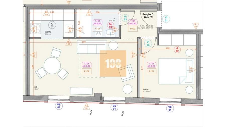 Apartamento T1 para Venda em Cedofeita, Santo Ildefonso, Sé, Miragaia, São Nicolau e Vitória Foto 23