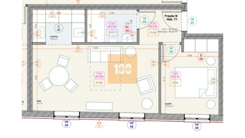 Apartamento T1 para Venda em Cedofeita, Santo Ildefonso, Sé, Miragaia, São Nicolau e Vitória