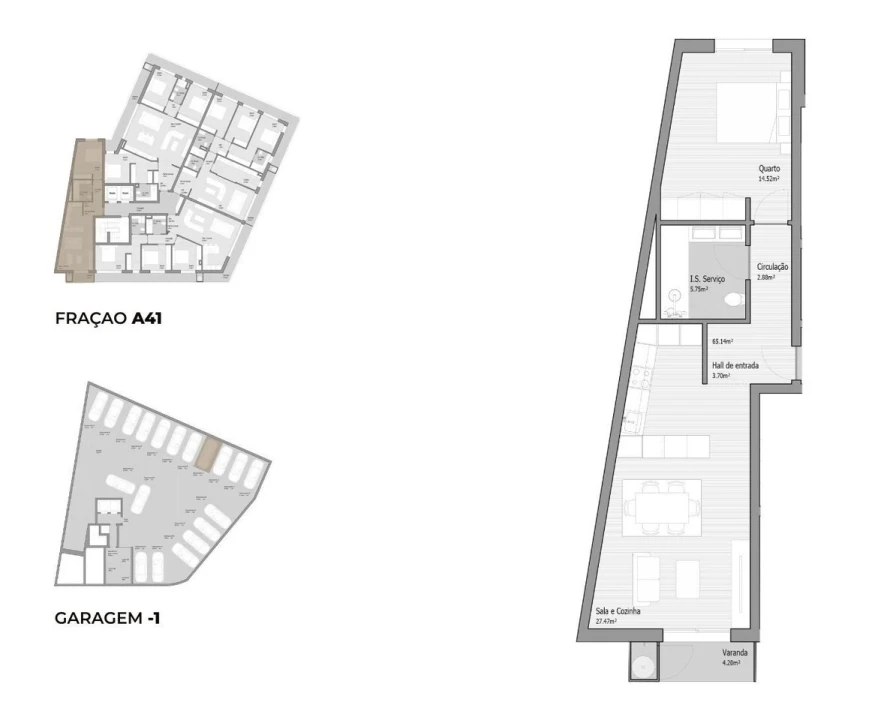 Apartamento T1 para Venda em Bougado (São Martinho e Santiago) Foto 15