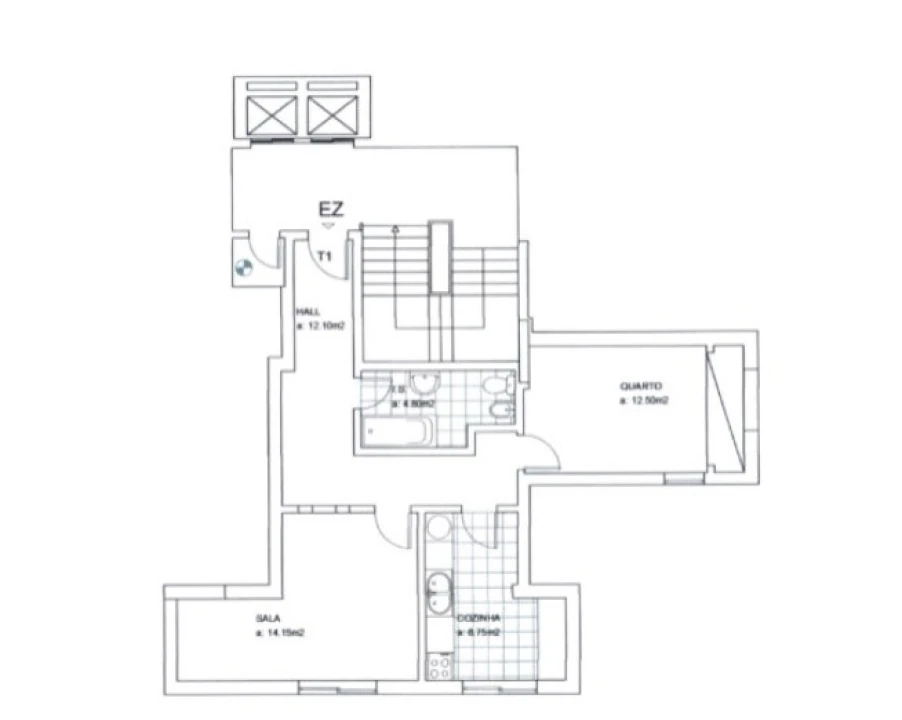 Apartamento T1 para Venda em Faro (Sé e São Pedro) Planta 2