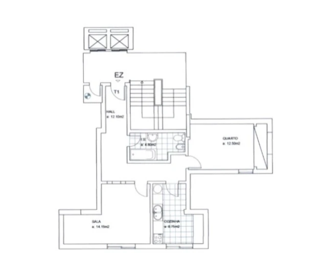 Apartamento T1 para Venda em Faro (Sé e São Pedro) Planta 2