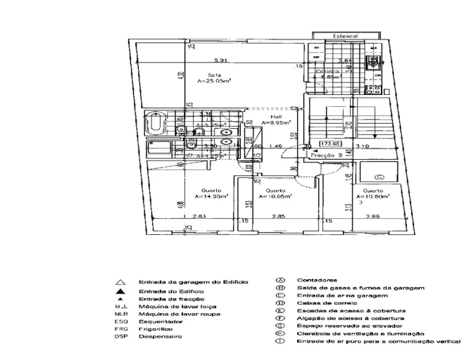 Apartamento T3 para Venda em Encosta do Sol Planta 1