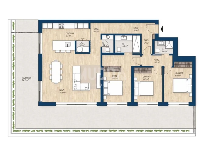 Apartamento T3 para Venda em Santa Marinha e São Pedro da Afurada Foto 26