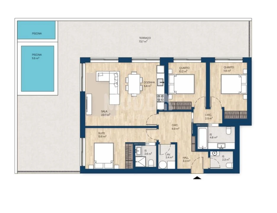 Apartamento T3 para Venda em Santa Marinha e São Pedro da Afurada Foto 26