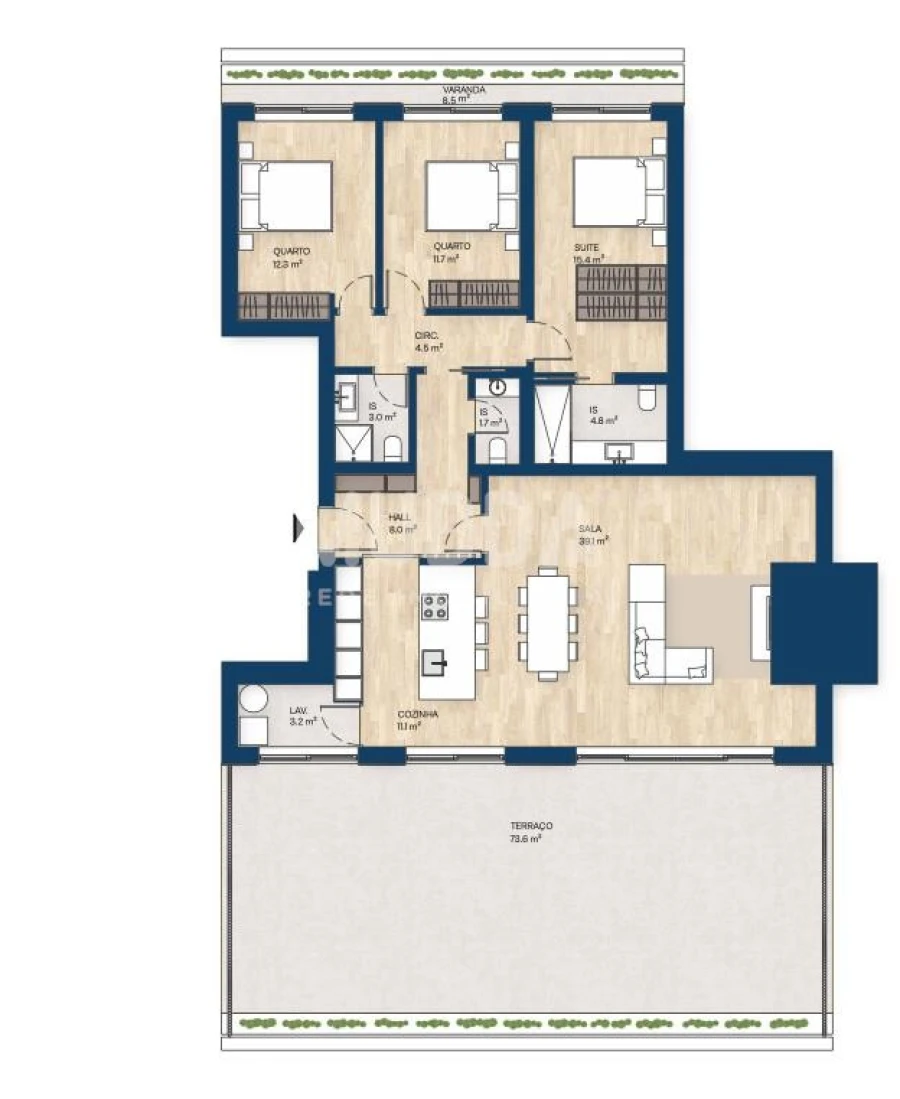 Apartamento T3 para Venda em Santa Marinha e São Pedro da Afurada Foto 26
