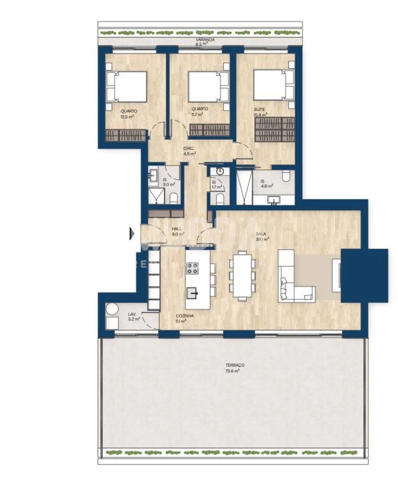 Apartamento T3 para Venda em Santa Marinha e São Pedro da Afurada Foto 26