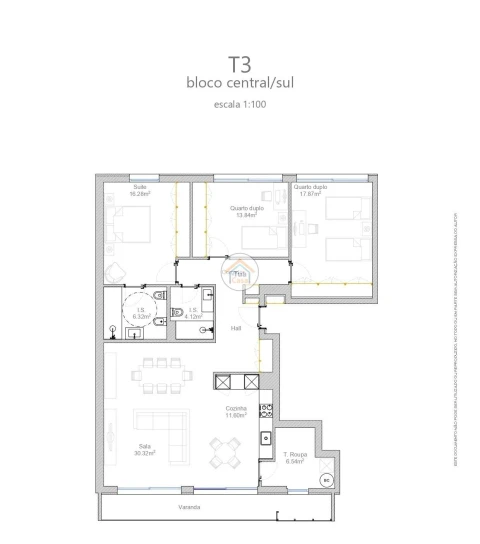 Apartamento T3 para Venda em Ponta Delgada (São José)