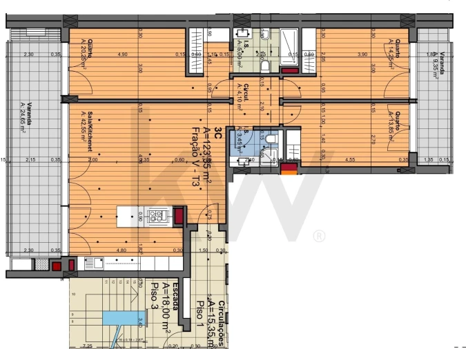 Apartamento T3 para Arrendamento em Montijo e Afonsoeiro Planta 1