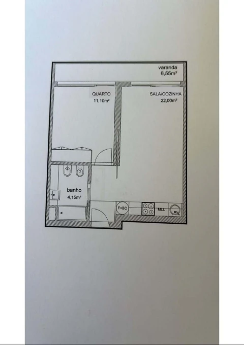 Apartamento T1 para Venda em Pedrouços