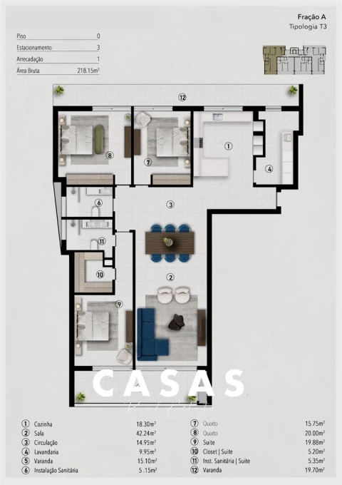 Apartamento T3 para Venda em Funchal (São Pedro)