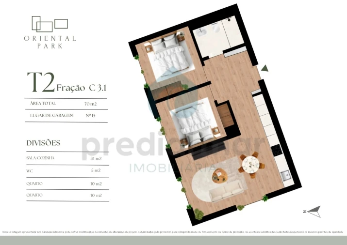 Apartamento T2 para Venda em Campanhã Planta 1