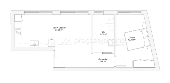 Apartamento T1 para Venda em Evora de Alcobaça