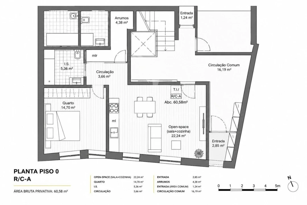 Apartamento T1 para Venda em Leiria, Pousos, Barreira e Cortes Foto 24