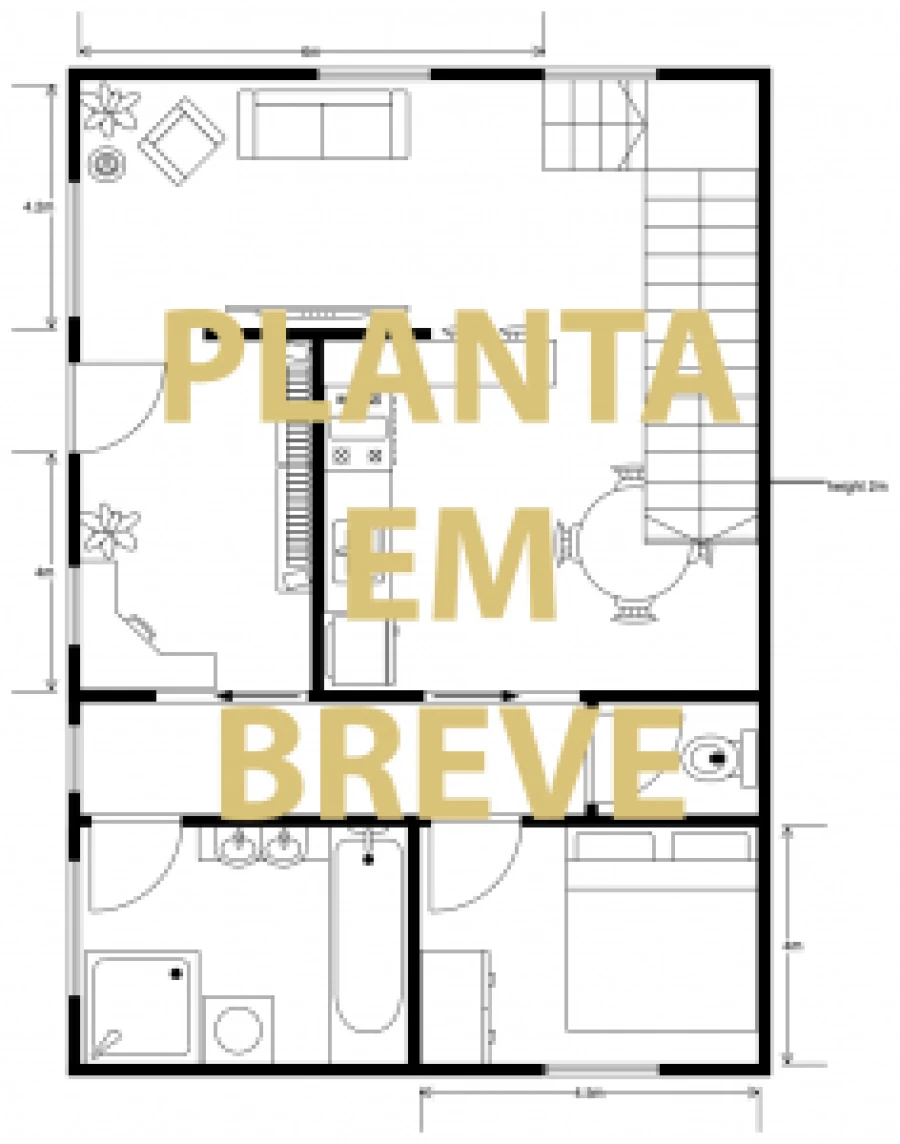 Moradia T4 para Venda em Gandra Planta 1