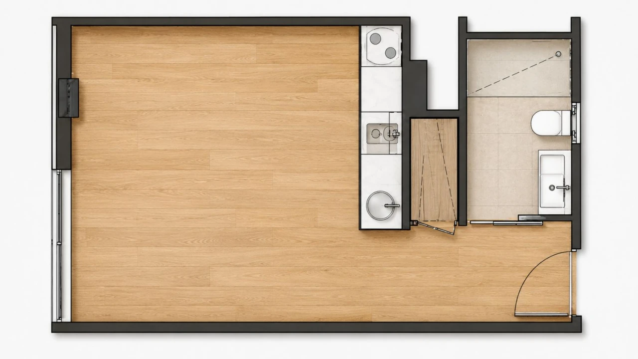 Apartamento T0 para Venda em Mafamude e Vilar do Paraíso Planta 3