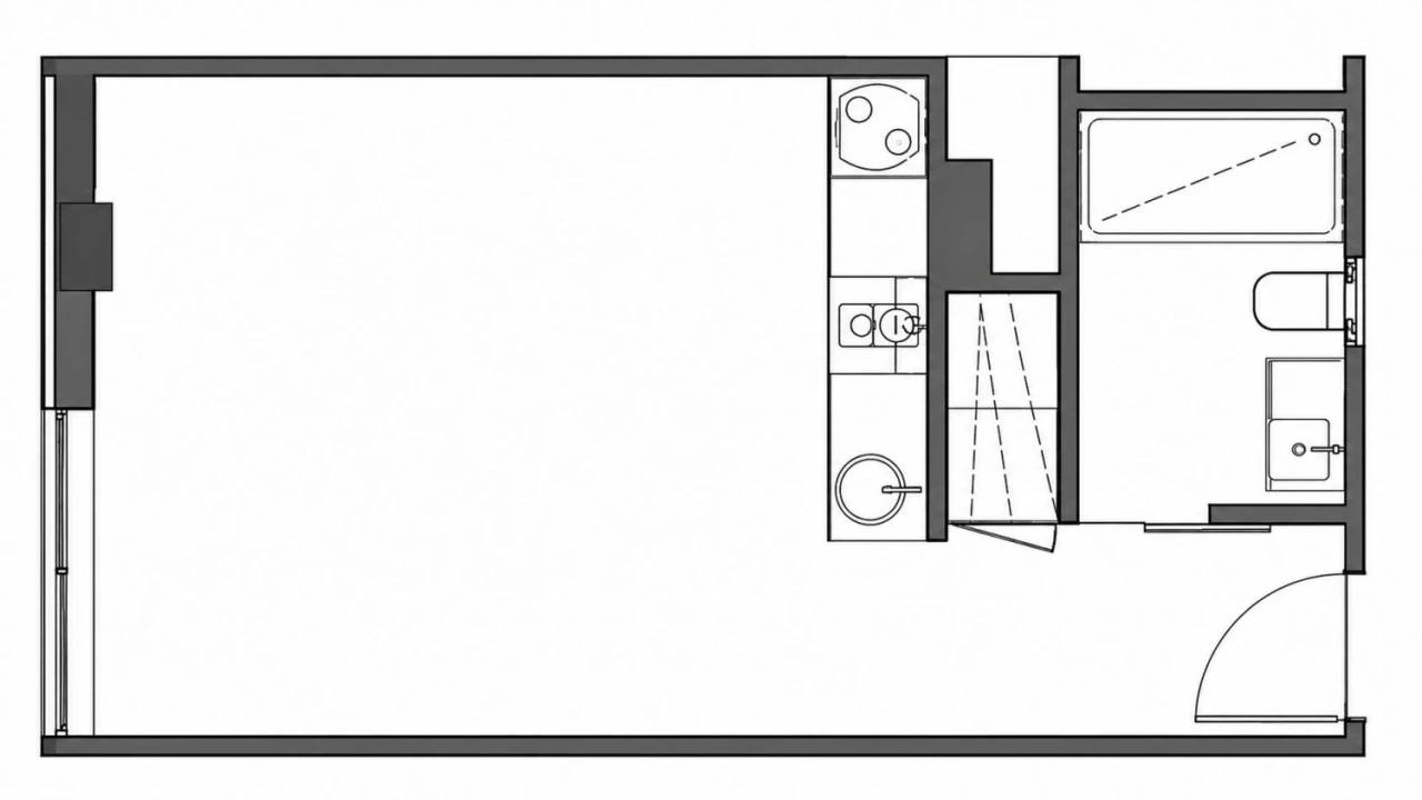 Apartamento T0 para Venda em Mafamude e Vilar do Paraíso Planta 2