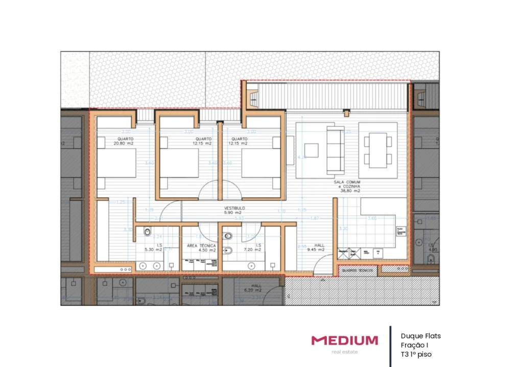 Apartamento T3 para Venda em Vila Nova de Famalicão e Calendário Foto 17