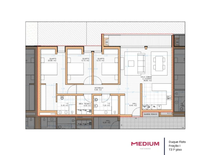 Apartamento T3 para Venda em Vila Nova de Famalicão e Calendário Foto 17