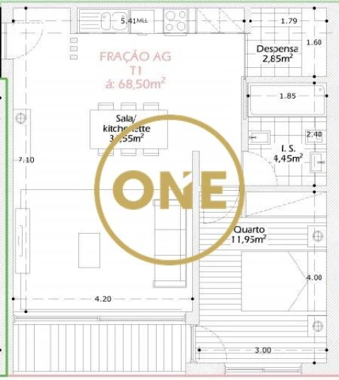Apartamento T1 para Venda em Vila Nova de Famalicão e Calendário