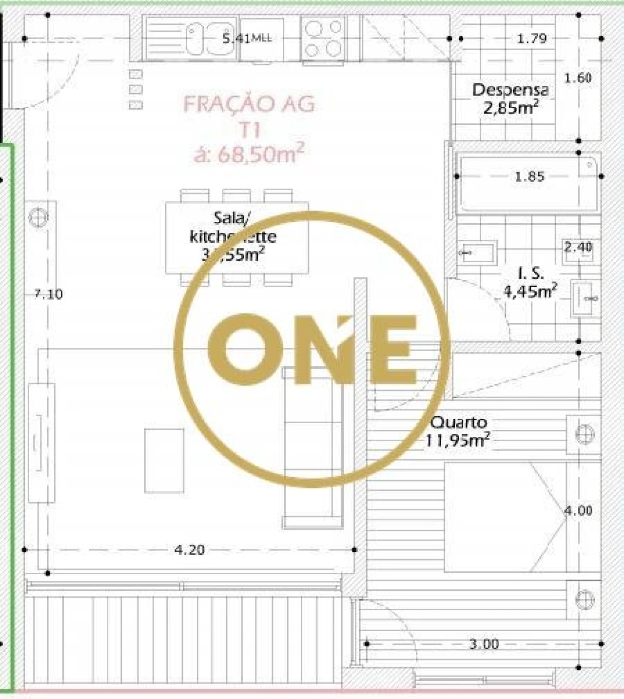 Apartamento T1 para Venda em Vila Nova de Famalicão e Calendário Foto 1