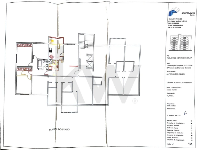 Apartamento T3 para Venda em Santo Antonio da Charneca Planta 1