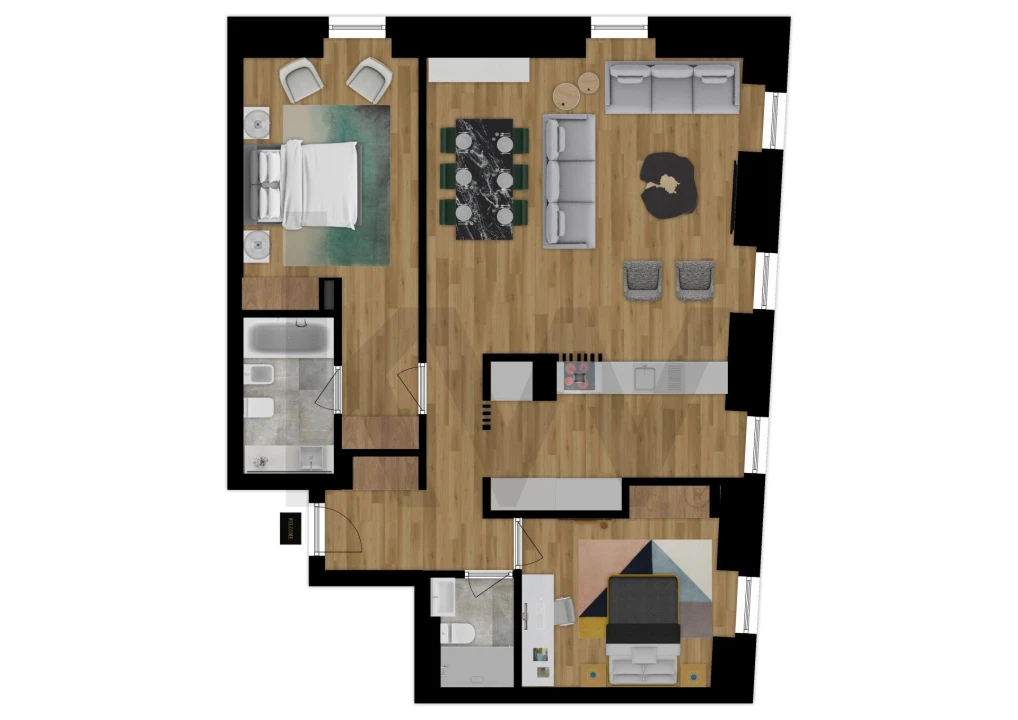 Apartamento T2 para Arrendamento em Santo António Foto 34