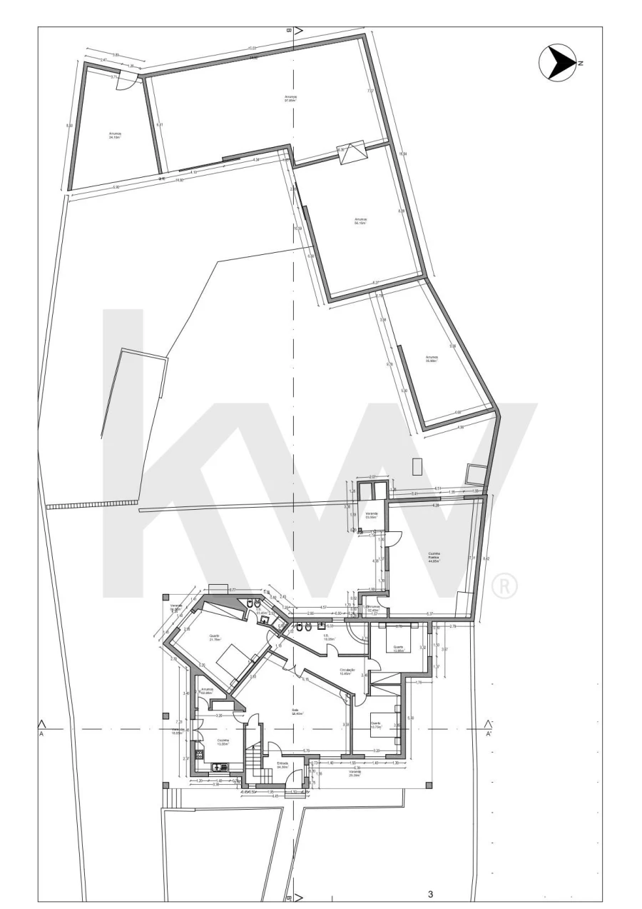 Moradia T4 para Venda em Alcobaça e Vestiaria Planta 1