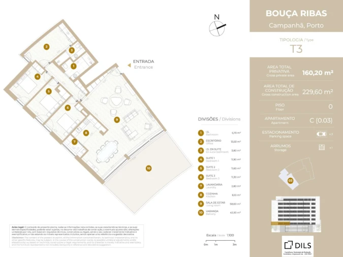 Apartamento T3 para Venda em Campanhã Planta 1