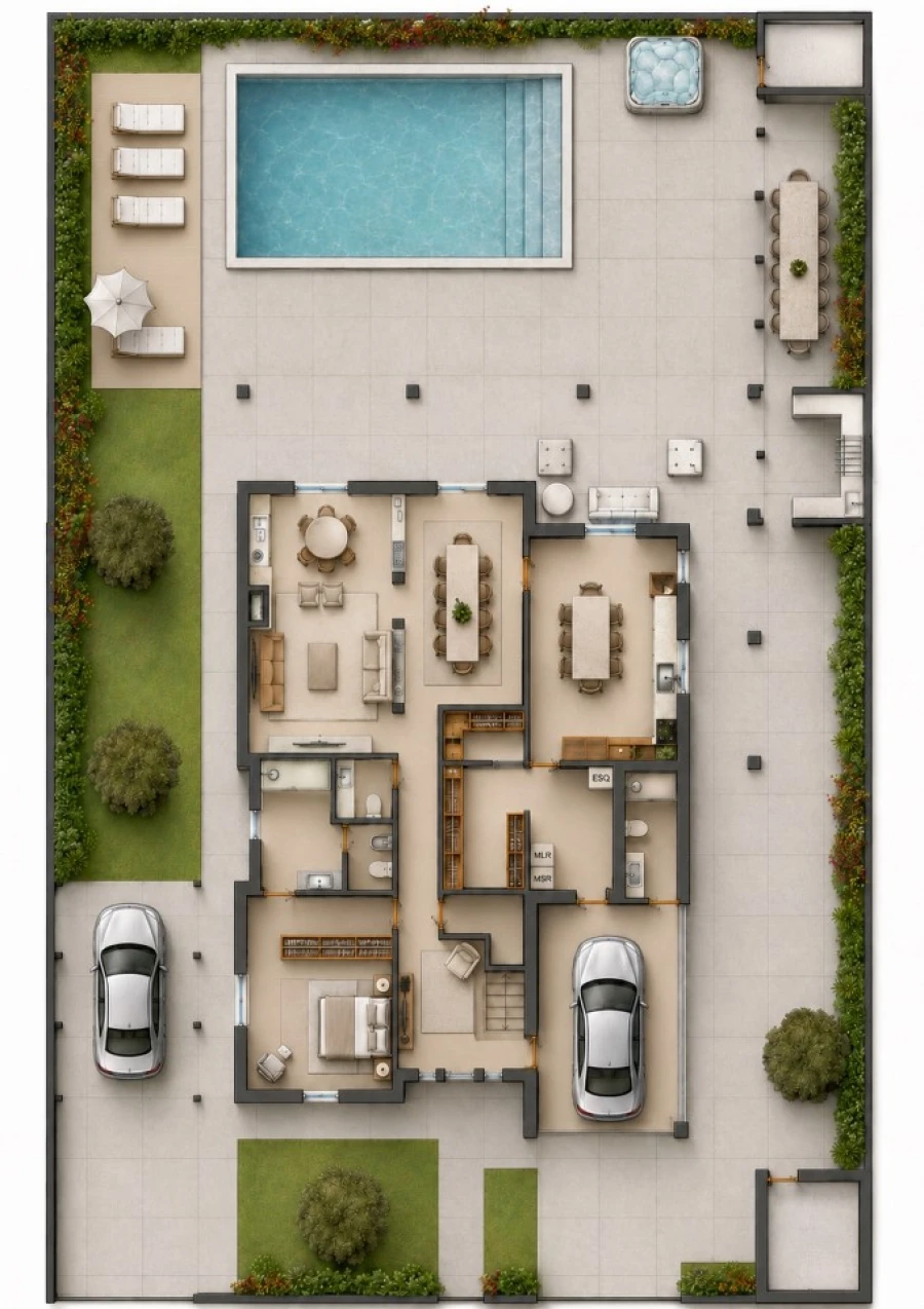 Moradia T4 para Venda em Almancil Planta 1