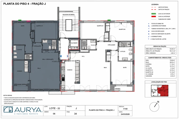 Apartamento T3 para Venda em Santo António dos Cavaleiros e Frielas Planta 1