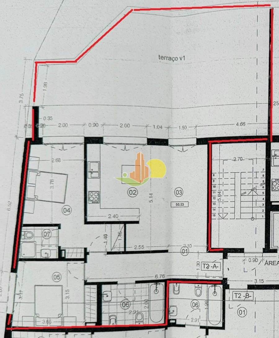 Apartamento T2 para Venda em Tavarede Planta 1