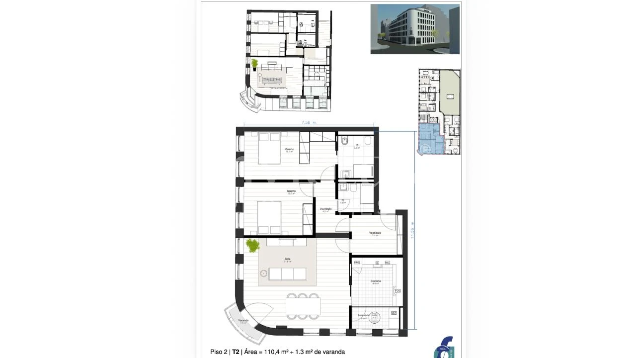 Apartamento T2 para Venda em Matosinhos e Leça da Palmeira Foto 6