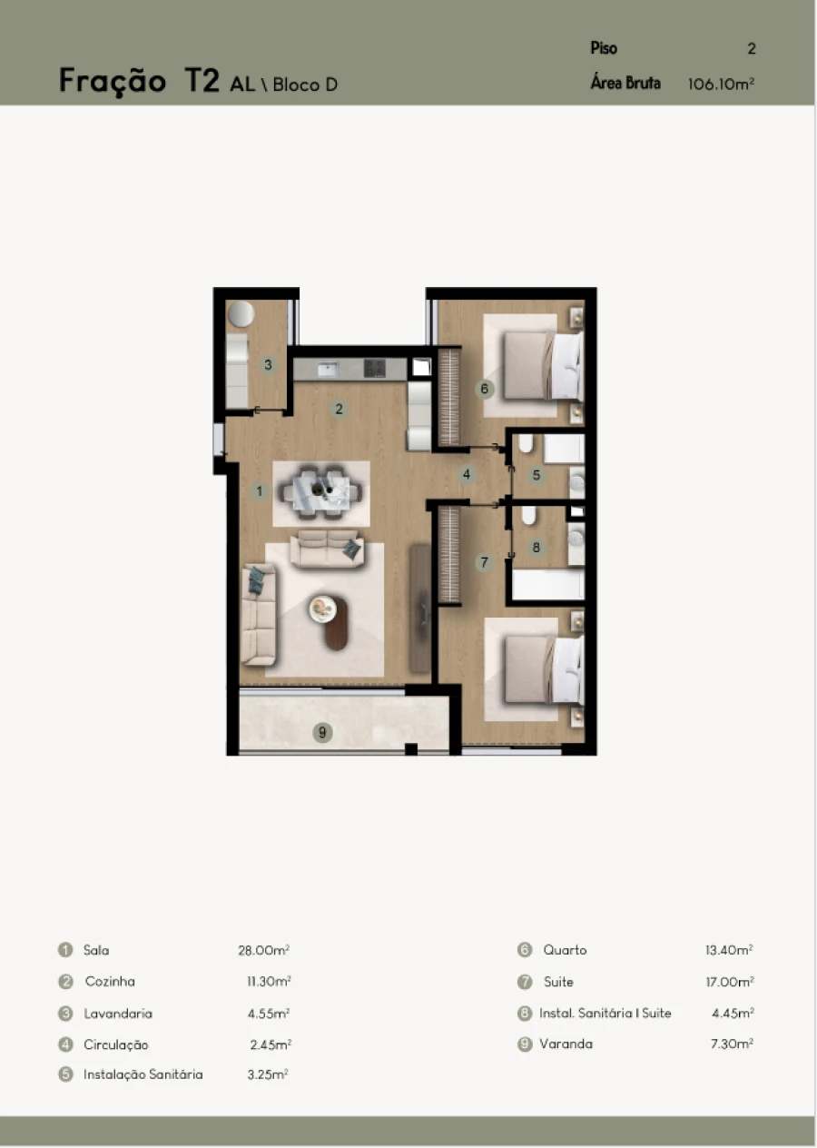 Apartamento T2 para Venda em Camara de Lobos Planta 1