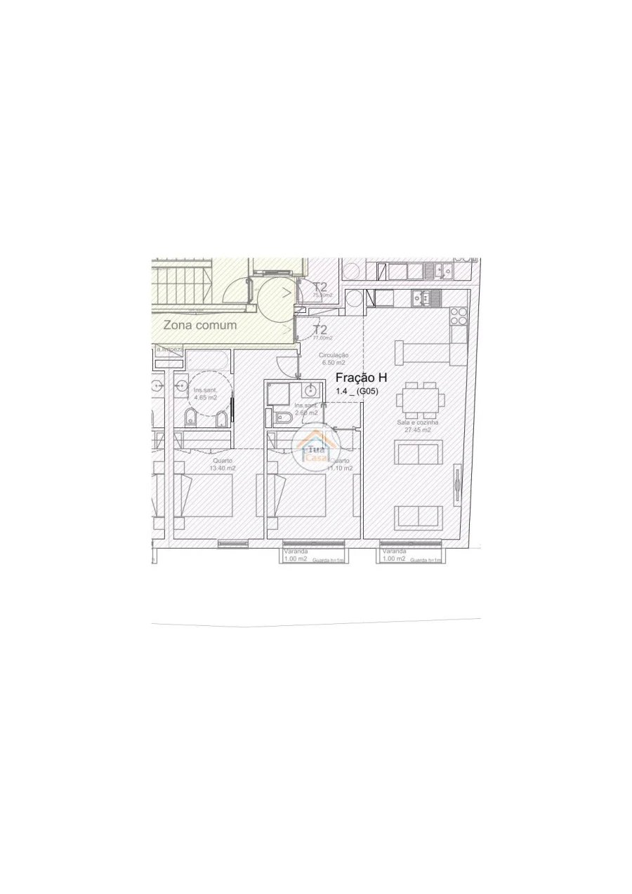 Apartamento T2 para Venda em Mafamude e Vilar do Paraíso Foto 26
