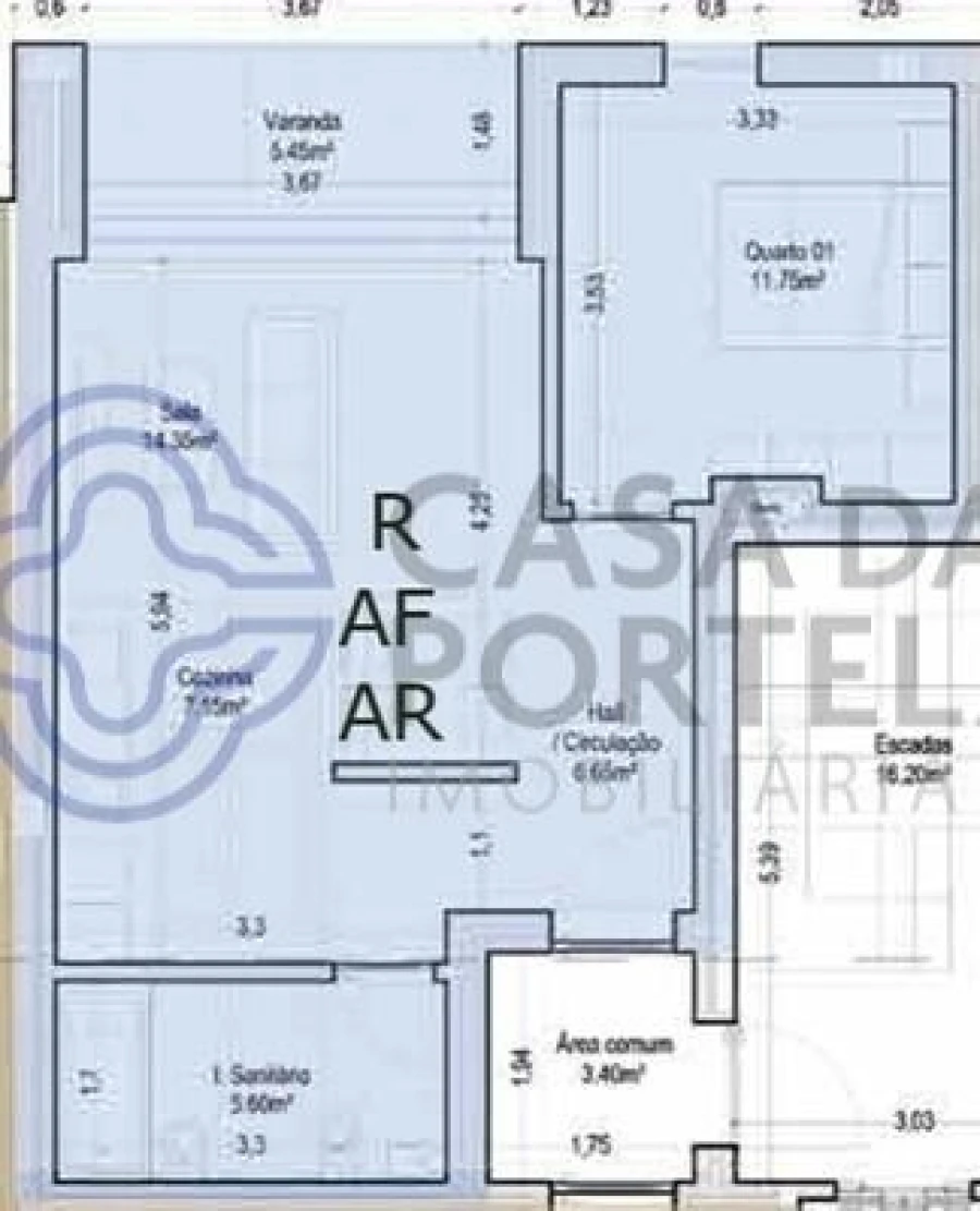 Apartamento T1 para Venda em Canelas Planta 1