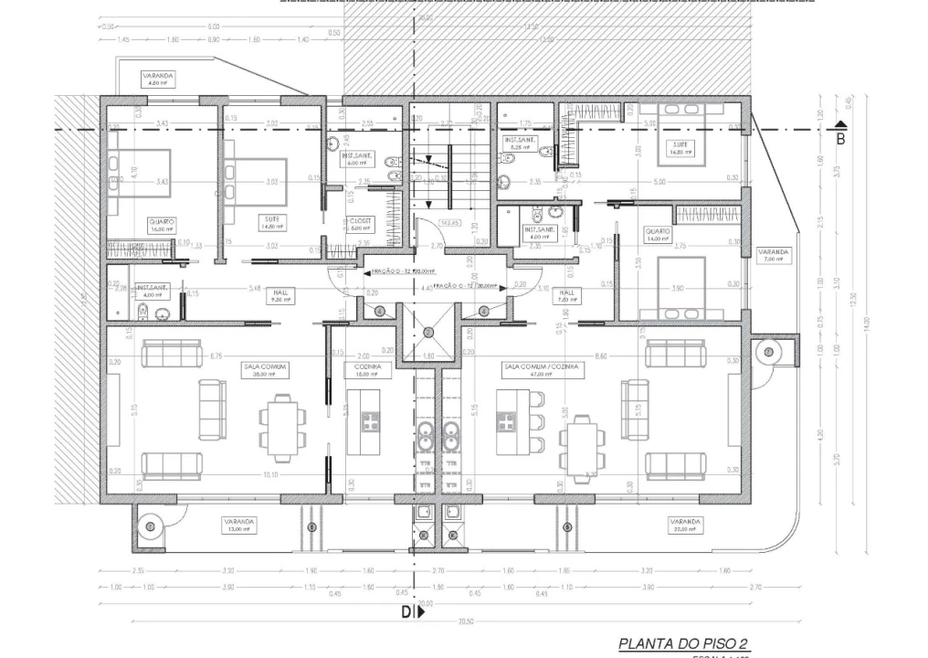 Apartamento T2 para Venda em Ramada e Caneças Planta 2