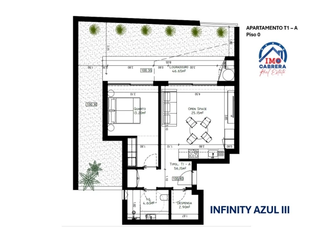 Apartamento T1 para Venda em São Martinho Planta 1