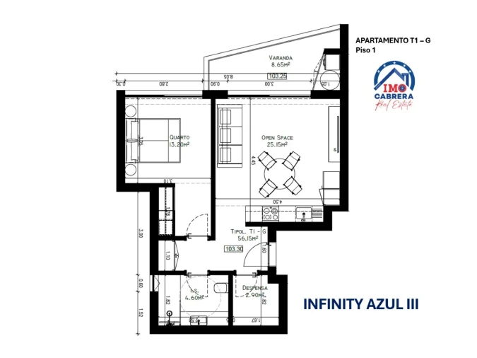 Apartamento T1 para Venda em São Martinho Planta 1
