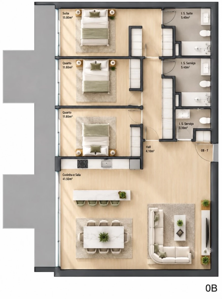 Apartamento T4 para Venda em Valongo Planta 1